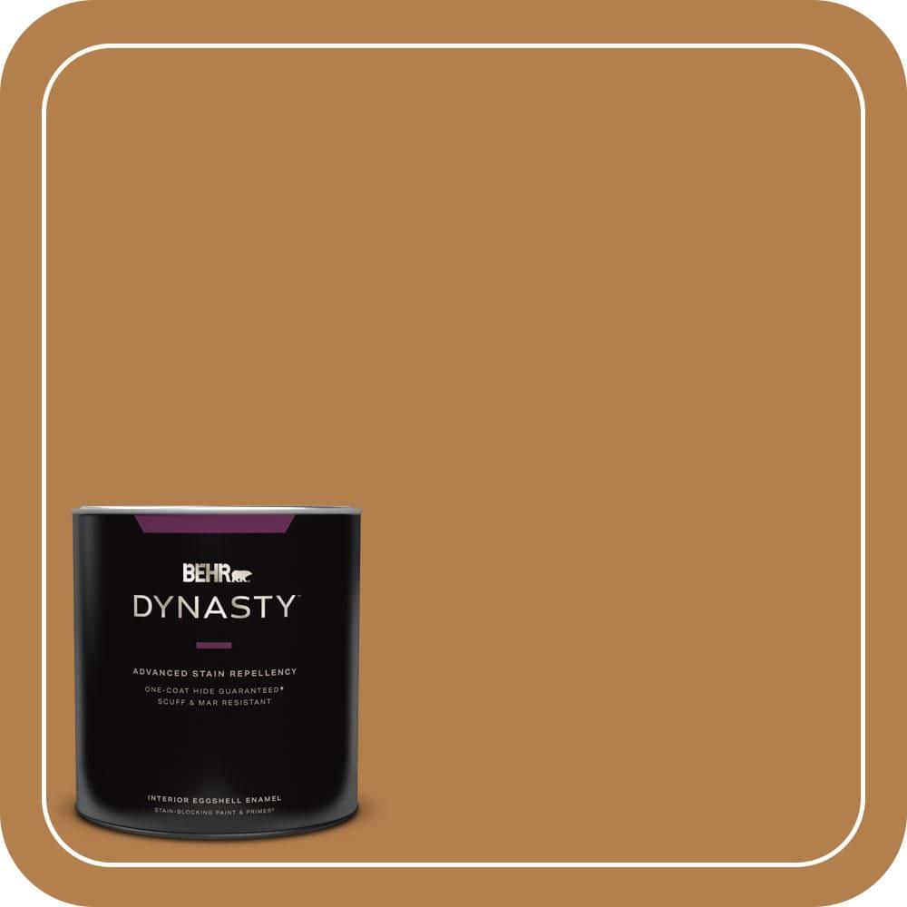 BEHR DYNASTY 1 qt. #PMD-106 Caramel Sauce Eggshell Enamel Interior Stain-Blocking Paint and Primer