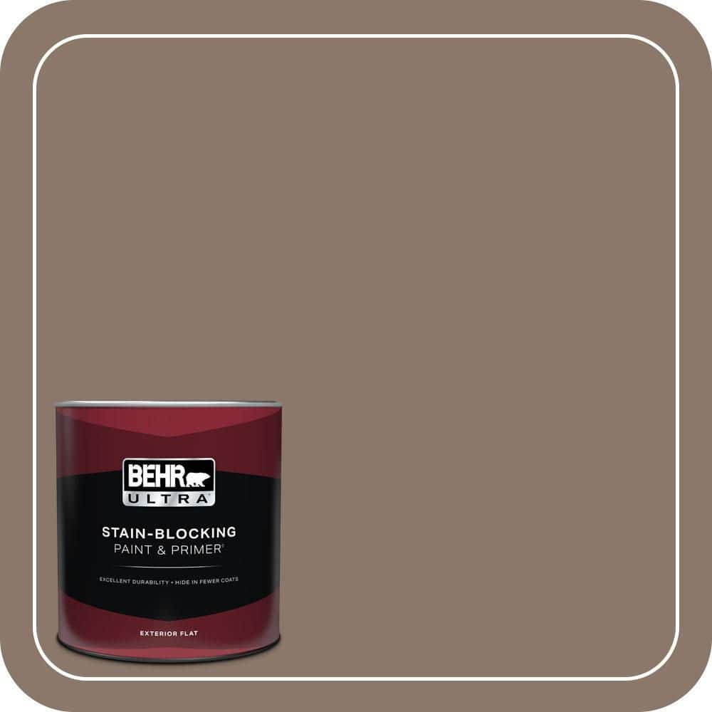 BEHR ULTRA 1 qt. #N210-5 Caffeine Flat Exterior Paint & Primer (1)
