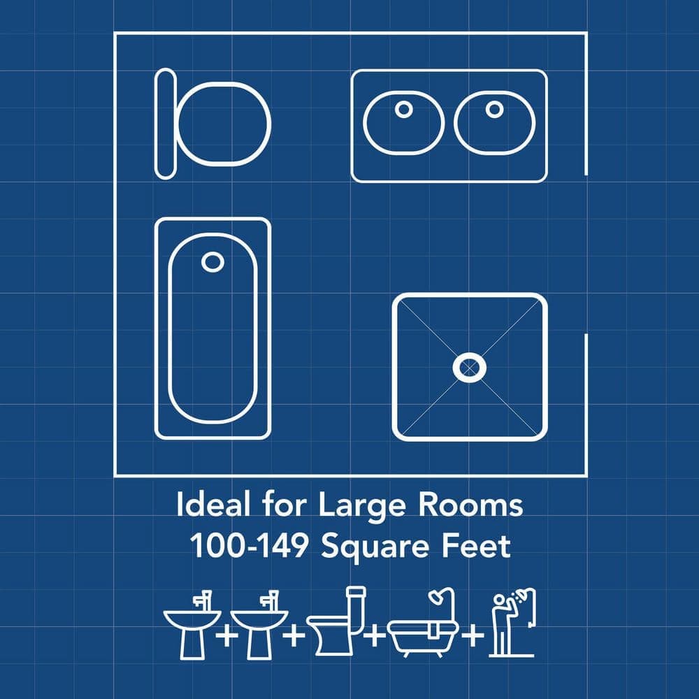 Broan-NuTone Flex Series 80-110 Selectable CFM, Room Side Installation, Bathroom Ceiling Exhaust Fan,1/1.5-Sone, Energy Star (4)