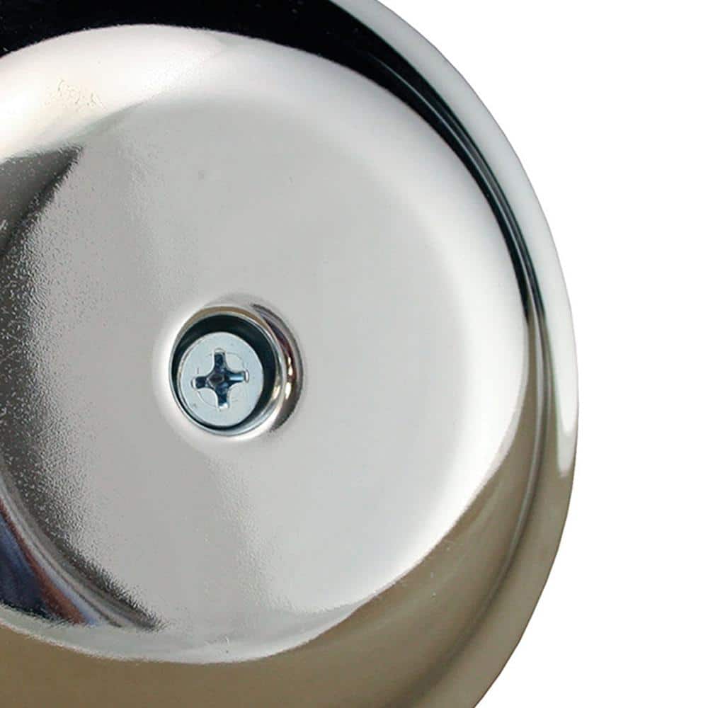 JONES STEPHENS 9-1/4 in. High Impact Plastic Cleanout Cover Plate in Chrome Bell Design with Screw (3)