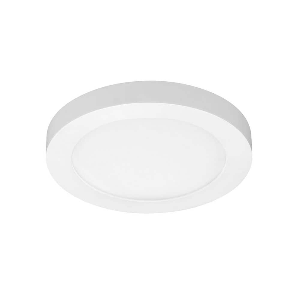 Commercial Electric Flex Install Disk 6 in. White Indoor Integrated LED Recessed Ceiling Light Flush Mount with 5CCT and 1050 Lumens (2)