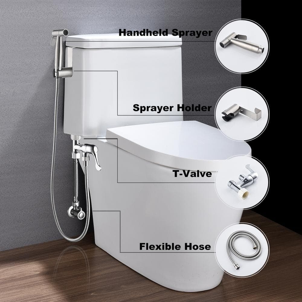 Tahanbath Single Bidet Faucet with Handle in Silver (3)