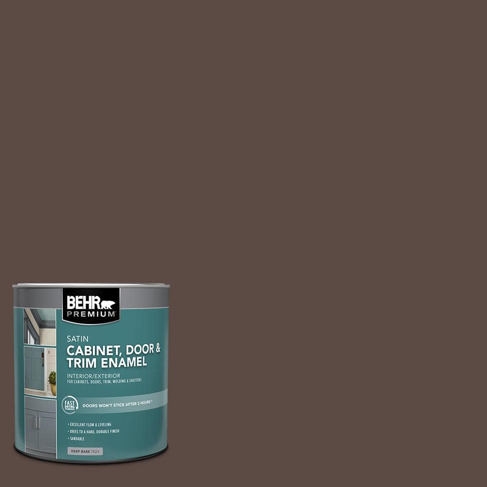 BEHR PREMIUM 1 qt. #S-G-790 Bear Rug Satin Enamel Interior/Exterior Cabinet, Door & Trim Paint (1)