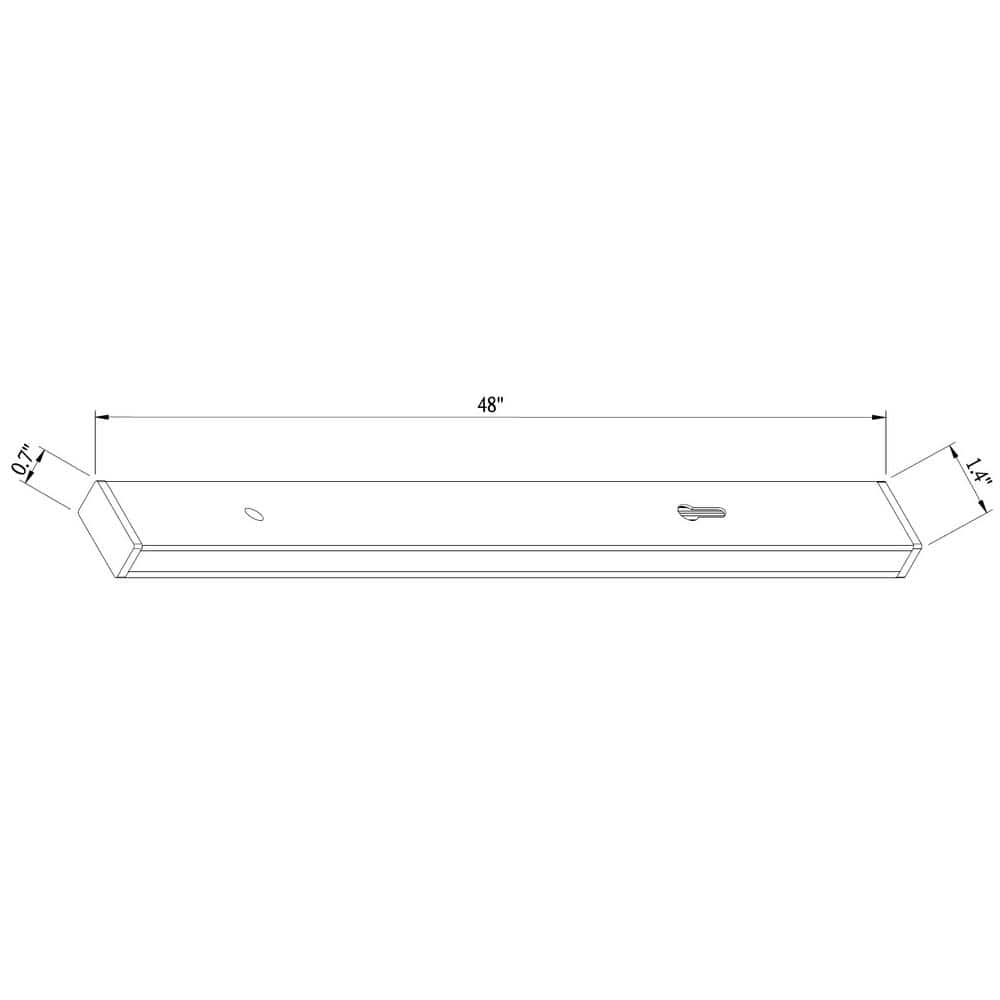 Hampton Bay 4 ft. 2400-Watt White Linear Track Lighting Rail Section (3)
