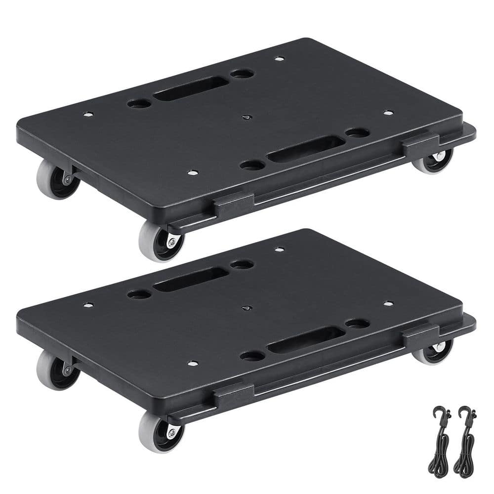 VEVOR Furniture Dolly, 500 lbs. Capacity Each Count, Heavy Duty 4-Wheel Mover, Portable Flat Cart for Heavy Furniture, 2 Pack
