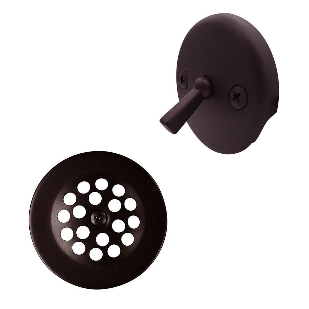 Westbrass Trip Lever Faceplate with Beehive Grid Tub Trim Grate