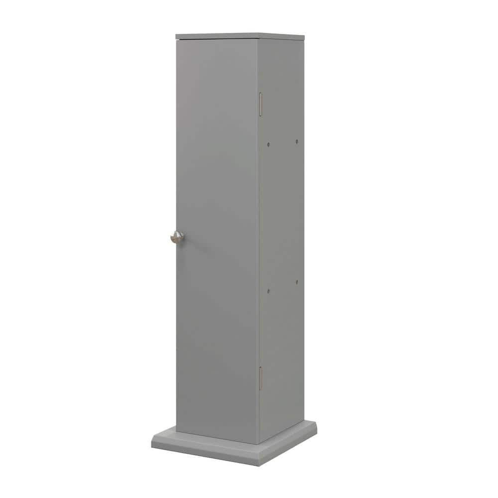 Tileon 8 in. W 8 in. D 26 in. H Linen Cabinet, Small Thin Bathroom Floor Toilet Paper Cabinet with Doors and Shelves (1)
