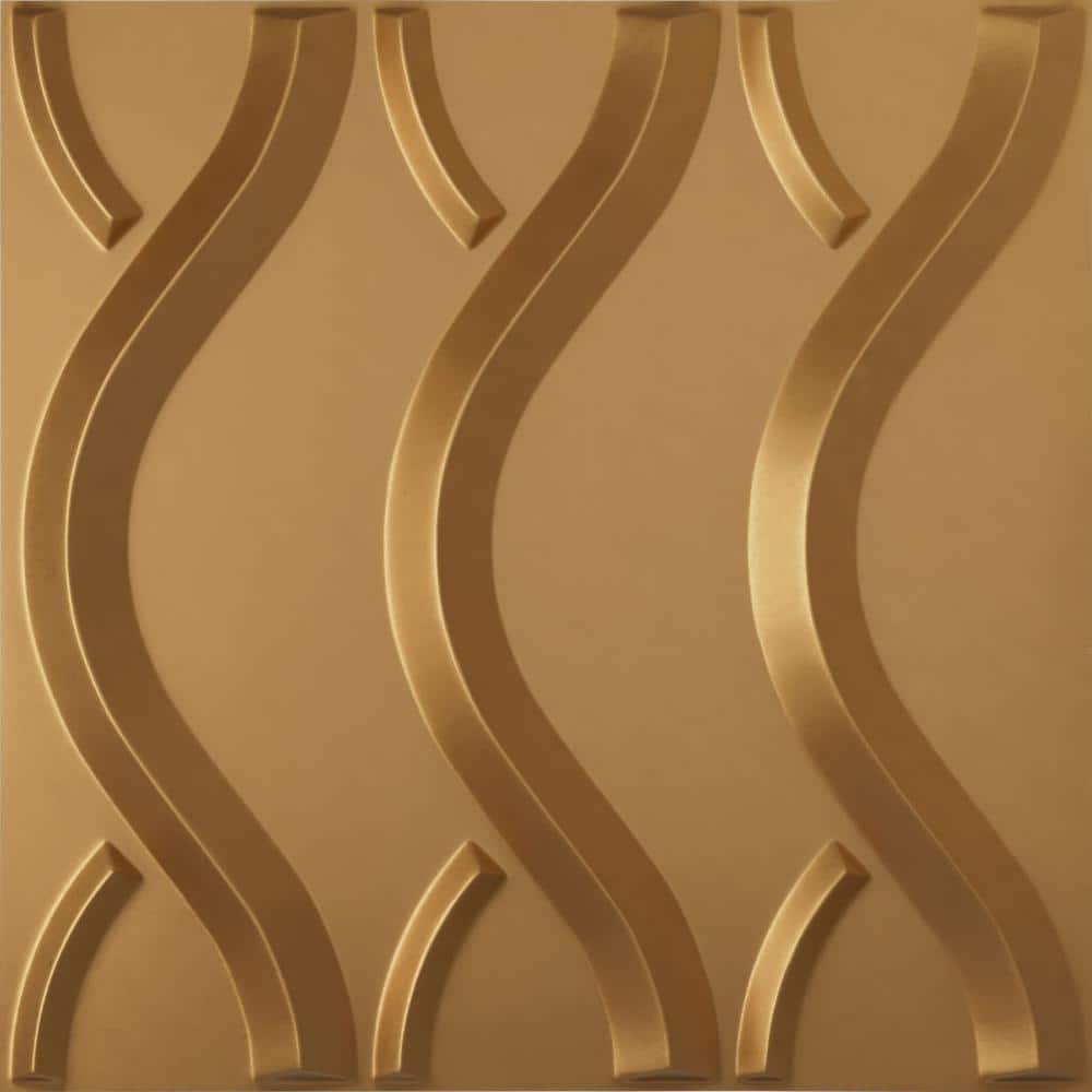 Ekena Millwork 19-5/8-in W x 19-5/8-in H Nexus EnduraWall Decorative 3D Wall Panel Gold (1)