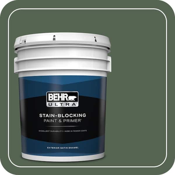 BEHR PREMIUM PLUS #PPU11-19 Lakeside Pine Flat Interior/Exterior Paint & Primer Color Sample (4)