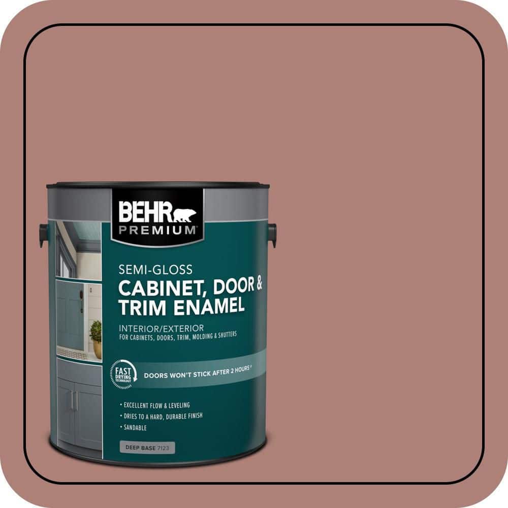 BEHR PREMIUM 1 gal. #S170-5 Smoke Bush Rose Semi-Gloss Enamel Interior/Exterior Cabinet, Door & Trim Paint