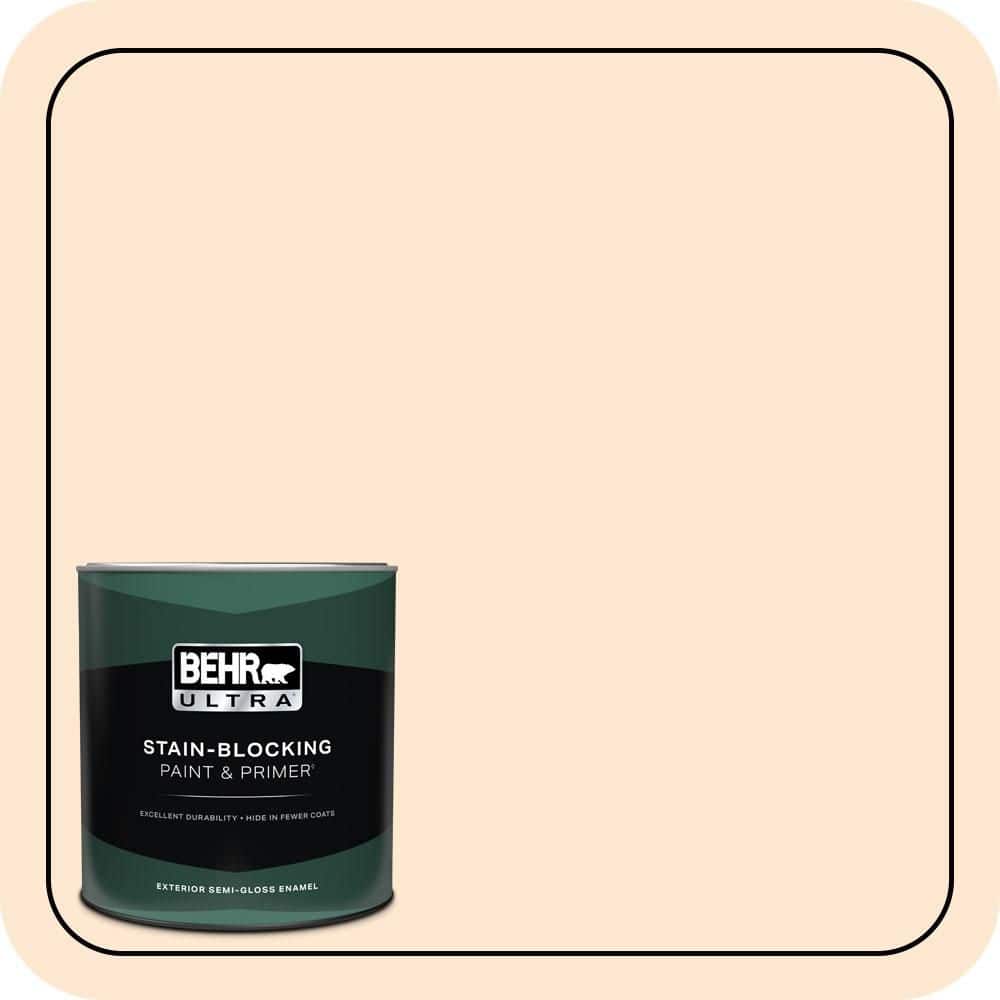 BEHR ULTRA 1 qt. #P210-1 Sour Candy Semi-Gloss Enamel Exterior Paint & Primer