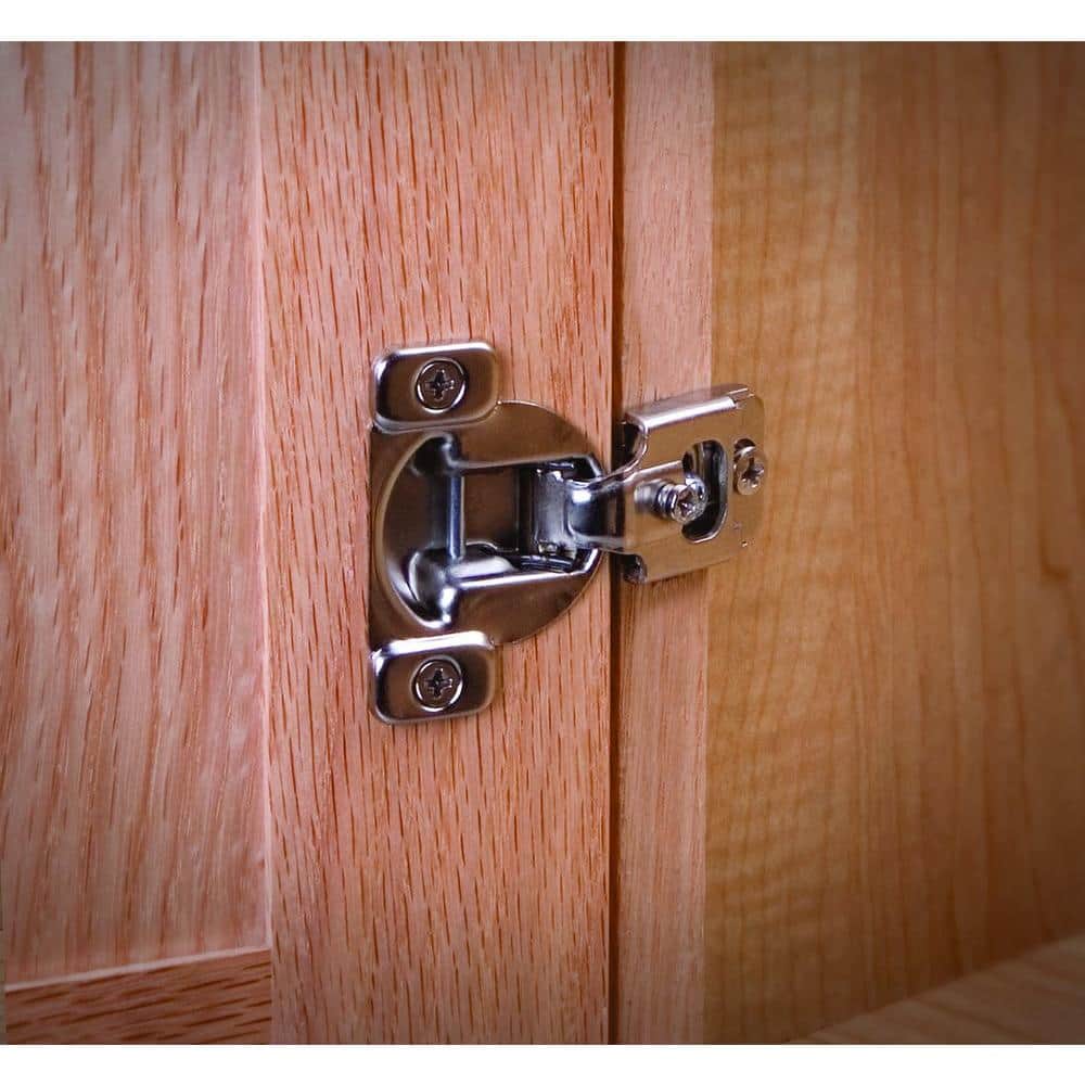 Everbilt 5 Pair Face Frames 35 mm 105-Degree 1/2 in. Overlay Nickel Cabinet Hinge (10 Pieces) (2)