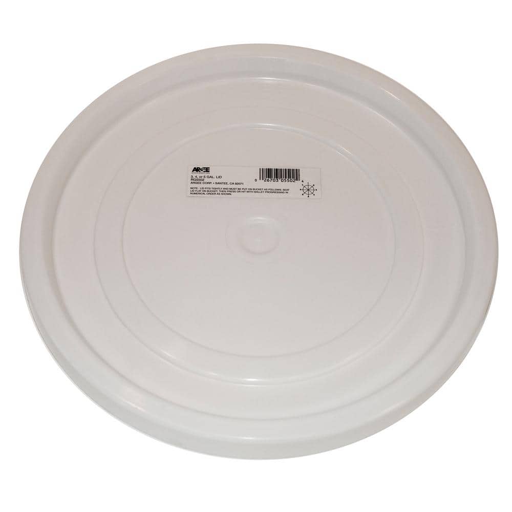 Unbranded 3.5 Gal. and 5 Gal. White Easy-Off Lid (10-Pack)