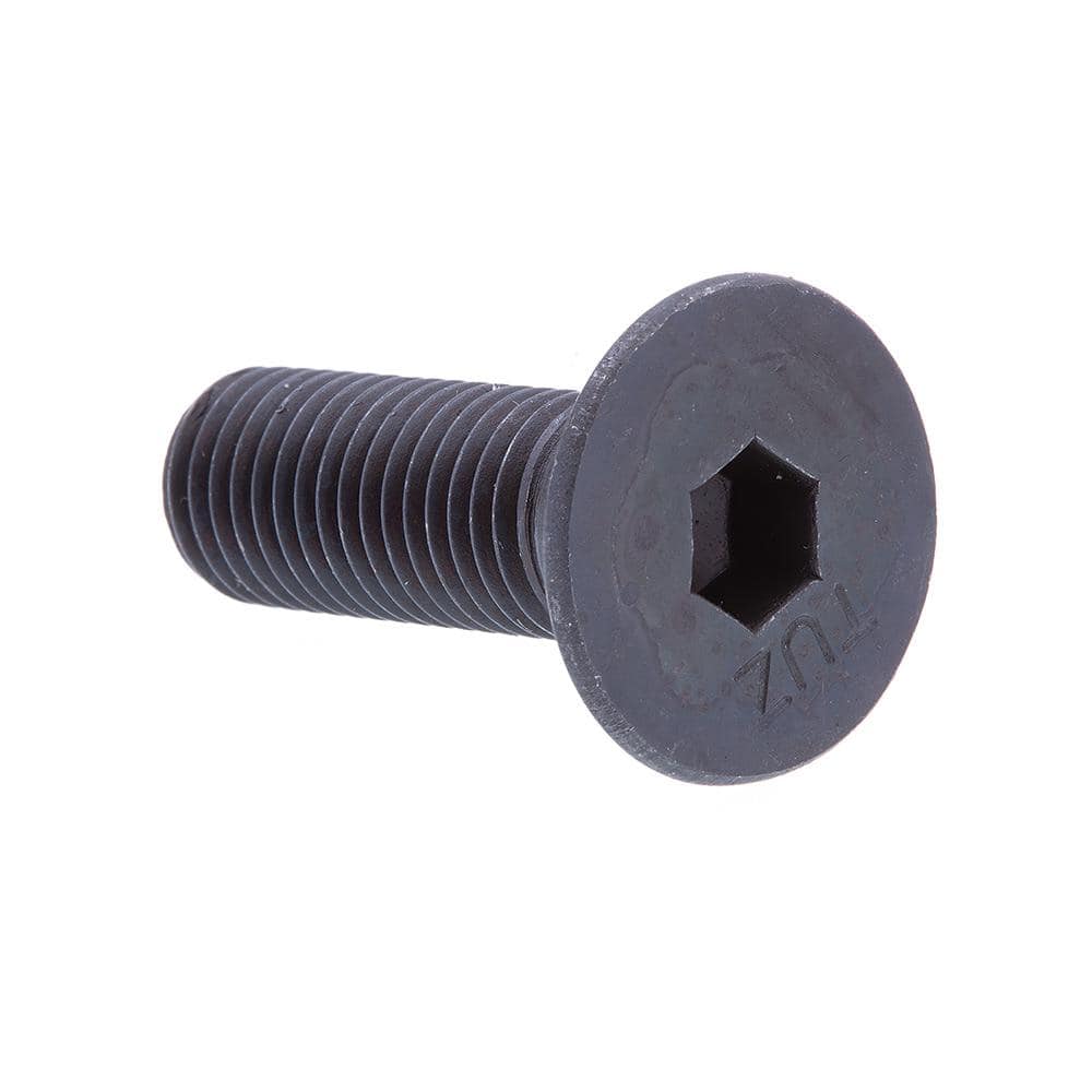 Prime-Line 5/16 in.-24 x 1 in. Black Oxide Coated Steel Hex Allen Drive Flat Head Socket Cap Screws (25-Pack)