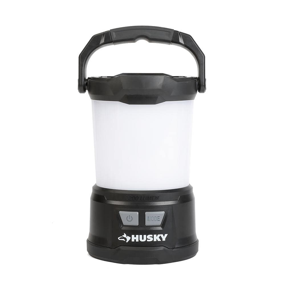 Husky 2200 Lumens Hybrid Power LED Rechargeable Dimmable Lantern