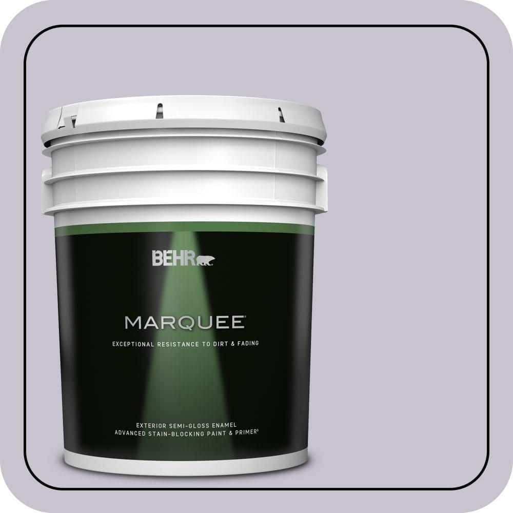 BEHR MARQUEE 5 gal. #N560-1 Posture and Pose Semi-Gloss Enamel Exterior Paint & Primer