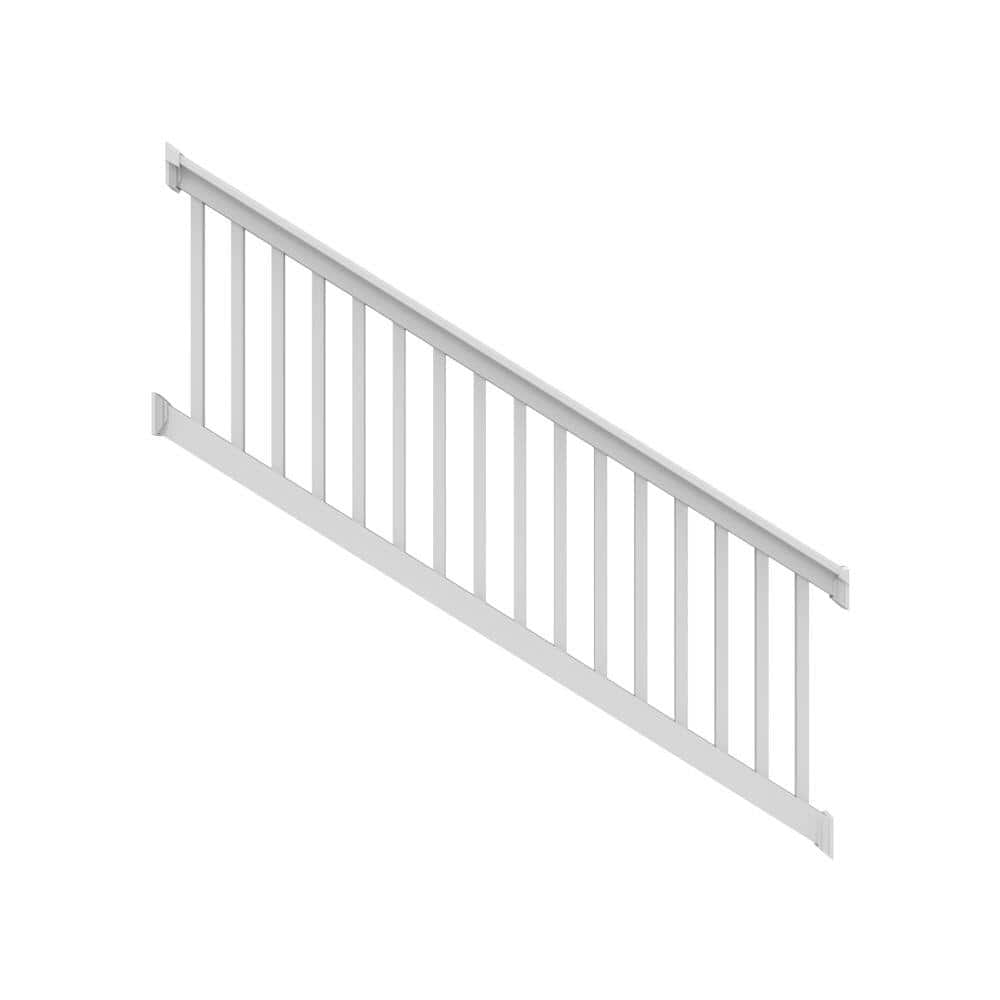 RDI Finyl Line 8 ft. x 36 in. H T-Top 28° to 38° Stair Rail Kit in White (1)