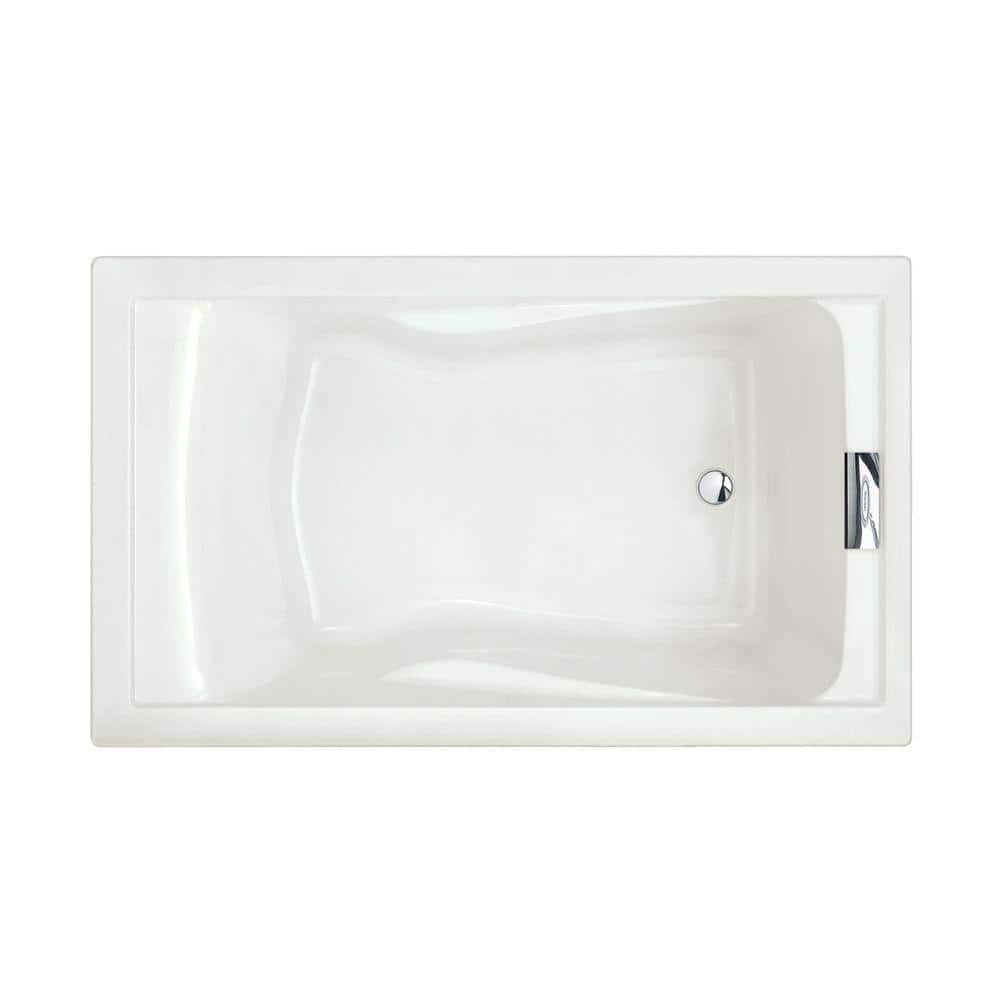 American Standard Evolution 60 in. x 36 in. Rectangular Deep Soaking Bathtub with Reversible Drain in White (1)