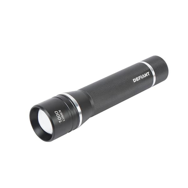 Defiant 1000 Lumens LED Slide-to-Focusing Alkaline Flashlight