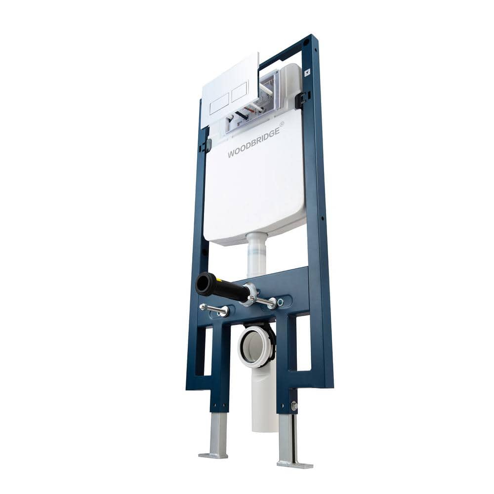 WOODBRIDGE Concealed Technology In-Wall Toilet Carrier System 2 x 4 stud installation for  Wall-Hung 1.28 GPF Toilet Tank in Blue (3)