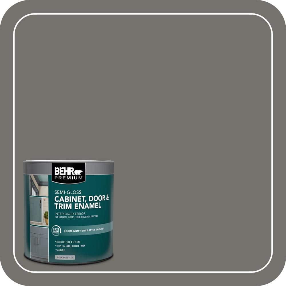 BEHR PREMIUM 1 qt. #SC-131 Pewter Semi-Gloss Enamel Interior/Exterior Cabinet, Door & Trim Paint