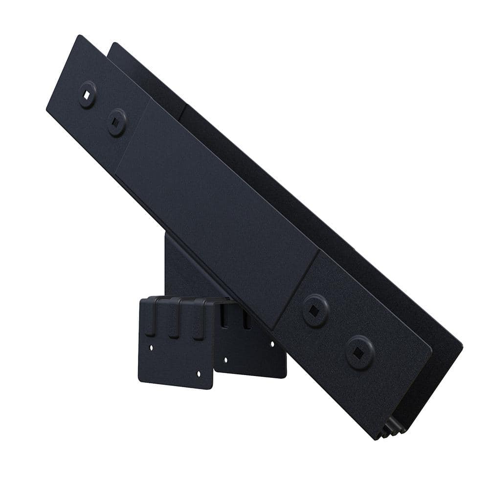 PEAK Powder Coated Steel Stair Riser (Stringer) Connector in Matte Black for 7-Step Stair Risers