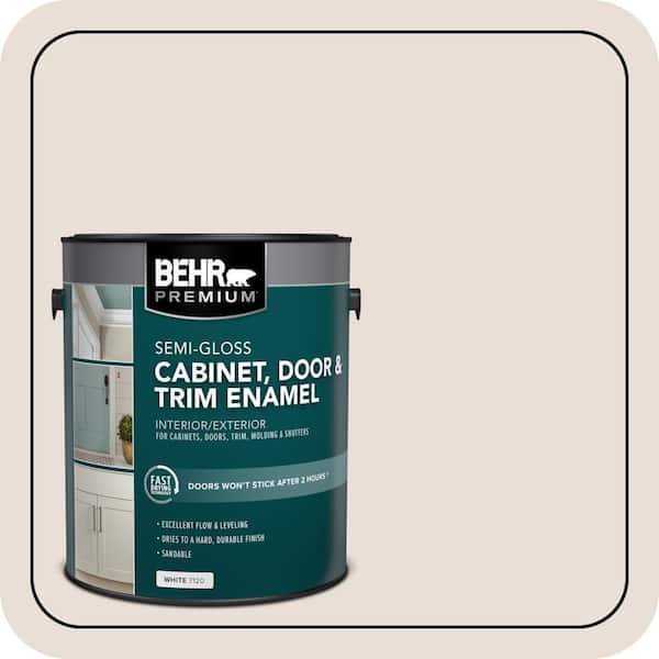 BEHR PREMIUM 1 gal. #PPU2-04 Pale Cashmere Semi-Gloss Enamel Interior/Exterior Cabinet, Door & Trim Paint (2)