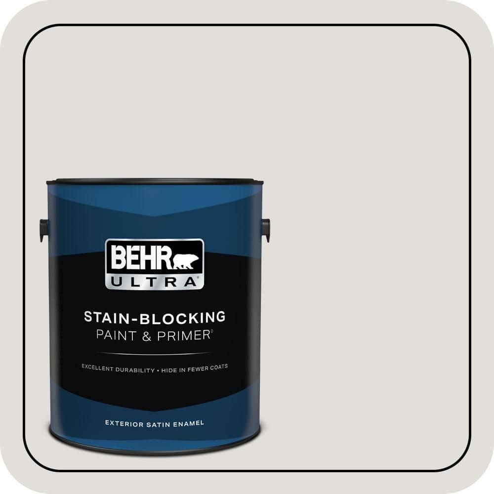 BEHR ULTRA 1 gal. #PWN-63 Abalone Shell Satin Enamel Exterior Paint & Primer