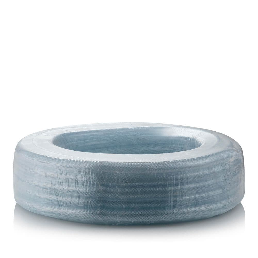 Alpine Corporation 3/4 in. I.D. x 100 ft. Clear Braided High Pressure, Heavy Duty Reinforced PVC Vinyl Tubing for All Applications (2)