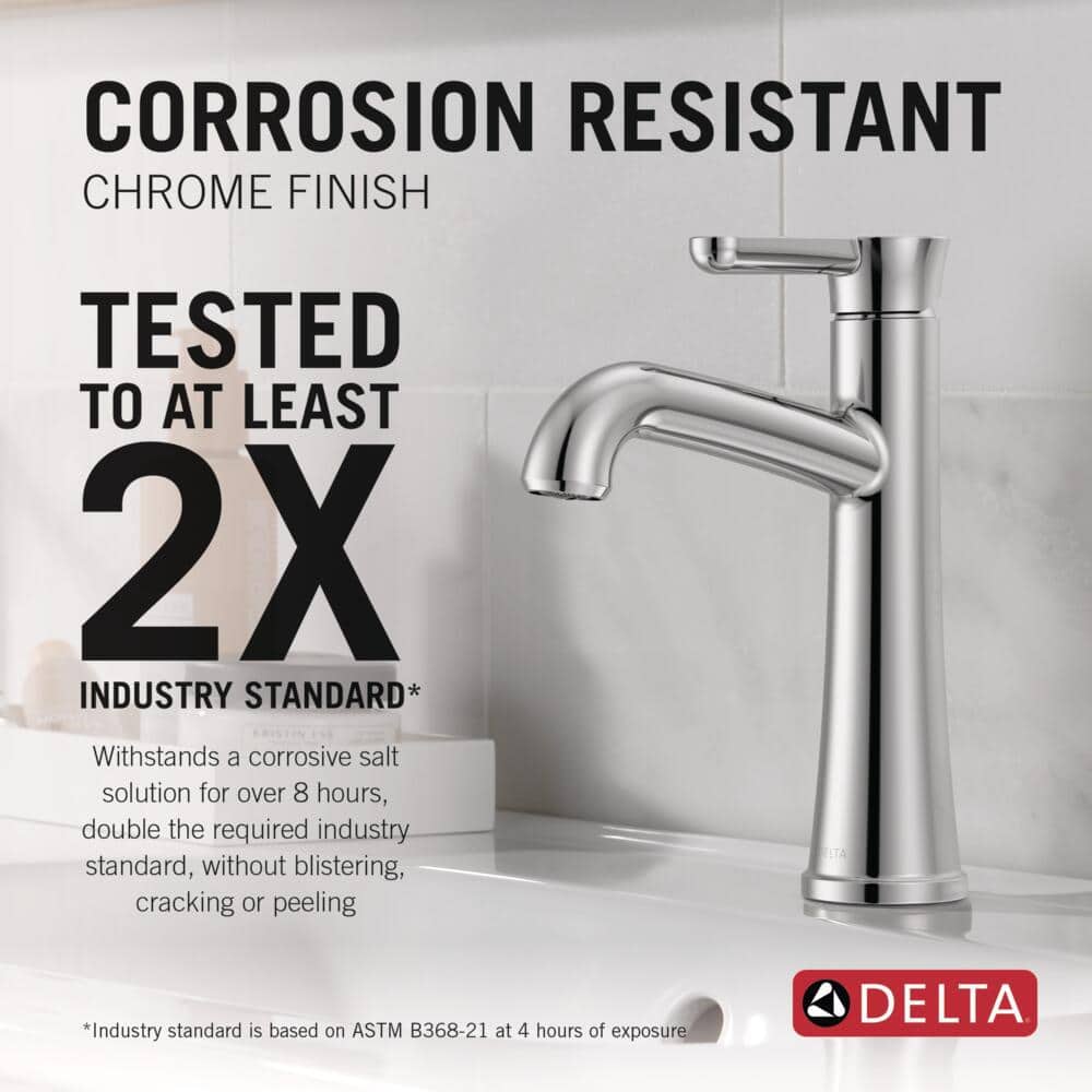 Delta Greydon Single Handle Single-Hole Bathroom Faucet in Polished Chrome (4)