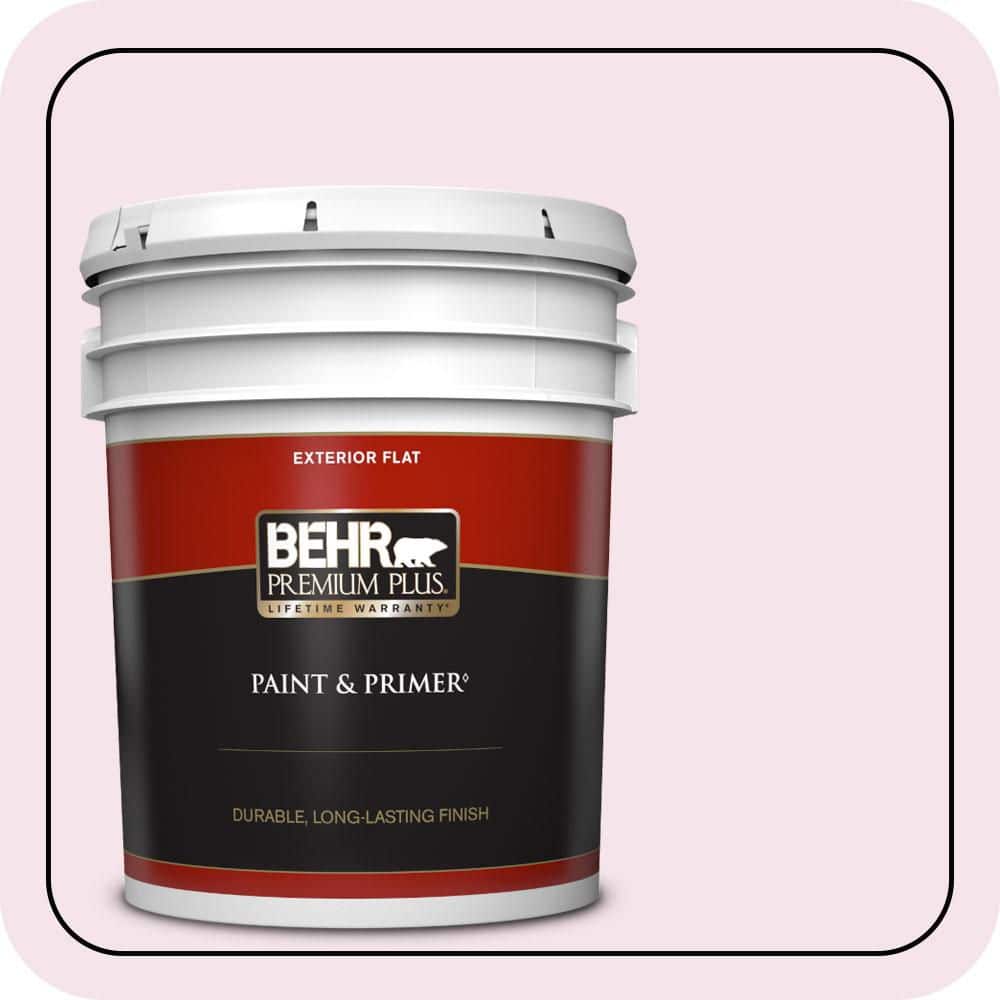 BEHR PREMIUM PLUS 5 gal. #690A-1 Zephyr Flat Exterior Paint & Primer