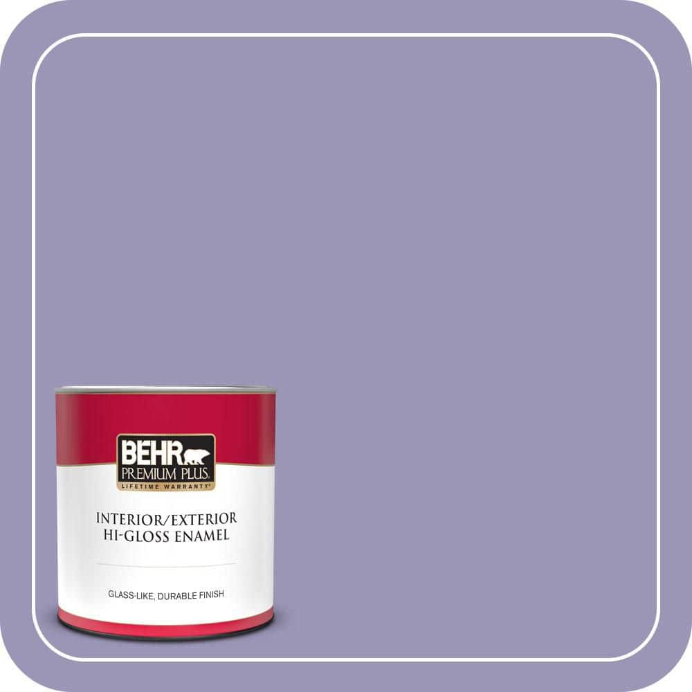 BEHR PREMIUM PLUS 1 qt. #640D-5 June Berry Hi-Gloss Enamel Interior/Exterior Paint & Primer (1)