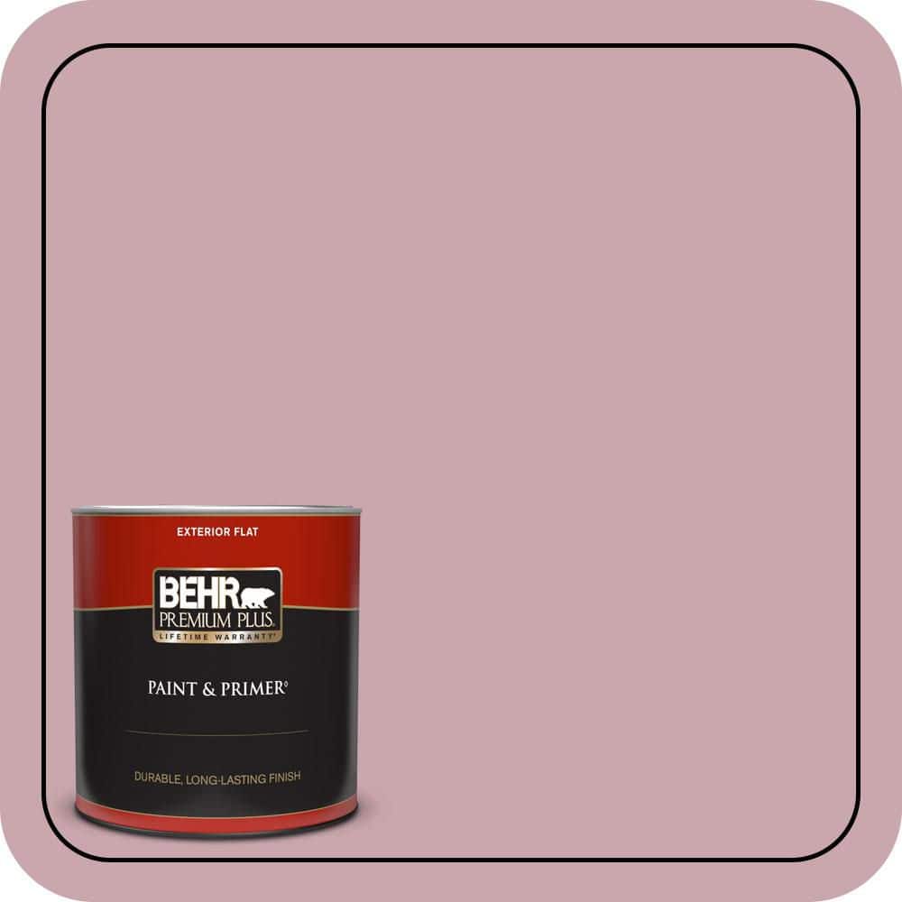 BEHR PREMIUM PLUS 1 qt. #MQ1-04 Dutchess Dawn Flat Exterior Paint & Primer