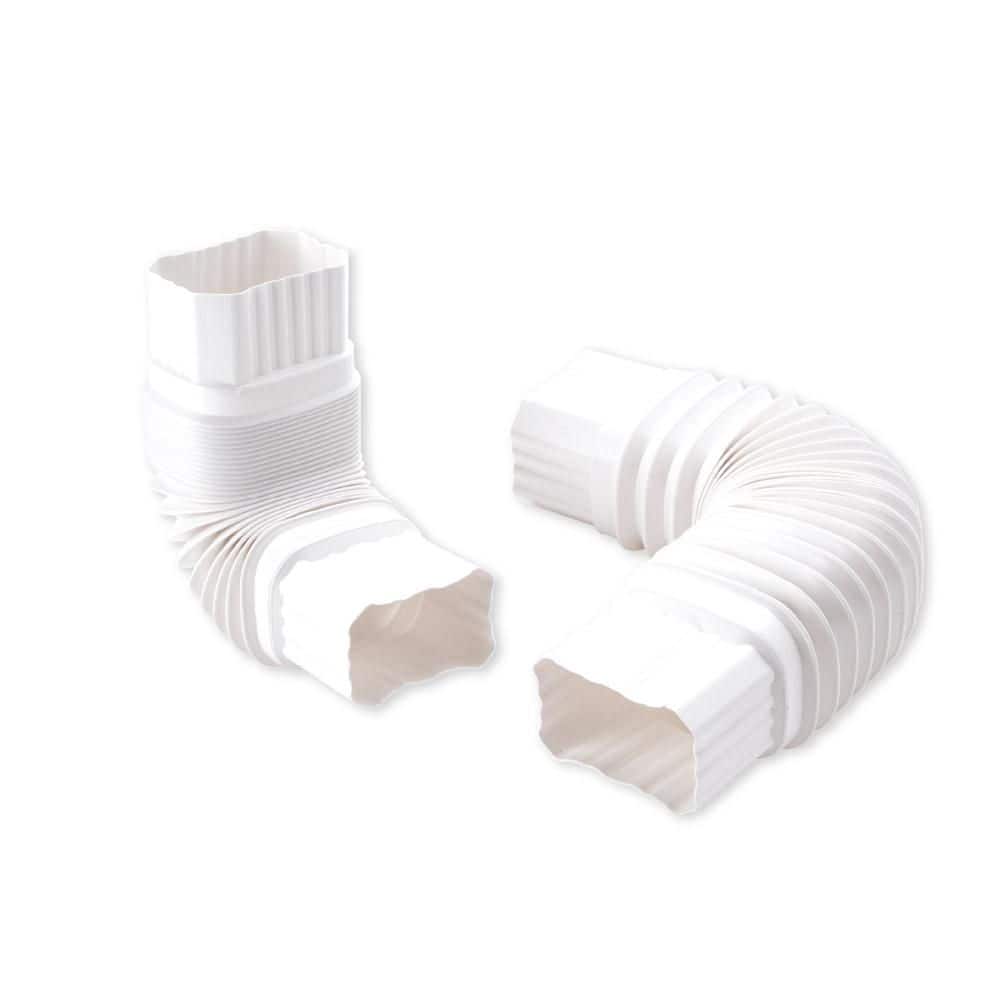 Amerimax Home Products Flex-Elbow 2 in. 3 in. Vinyl Downspout Elbow