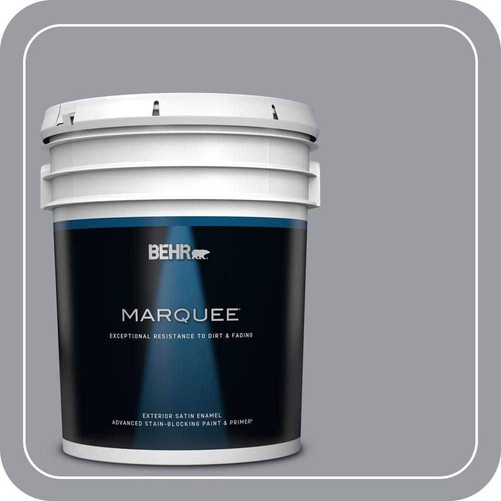 BEHR MARQUEE 5 gal. #PPU26-20 Smokey Lilac Satin Enamel Exterior Paint & Primer