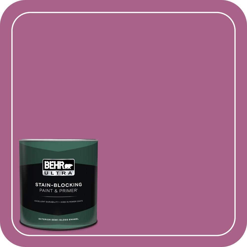 BEHR ULTRA 1 qt. #690B-6 Wild Mulberry Semi-Gloss Enamel Exterior Paint & Primer