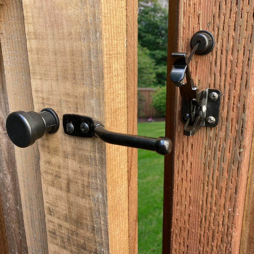 GH Gate Products Black All-In-One Two Sided Gate Latch (2)