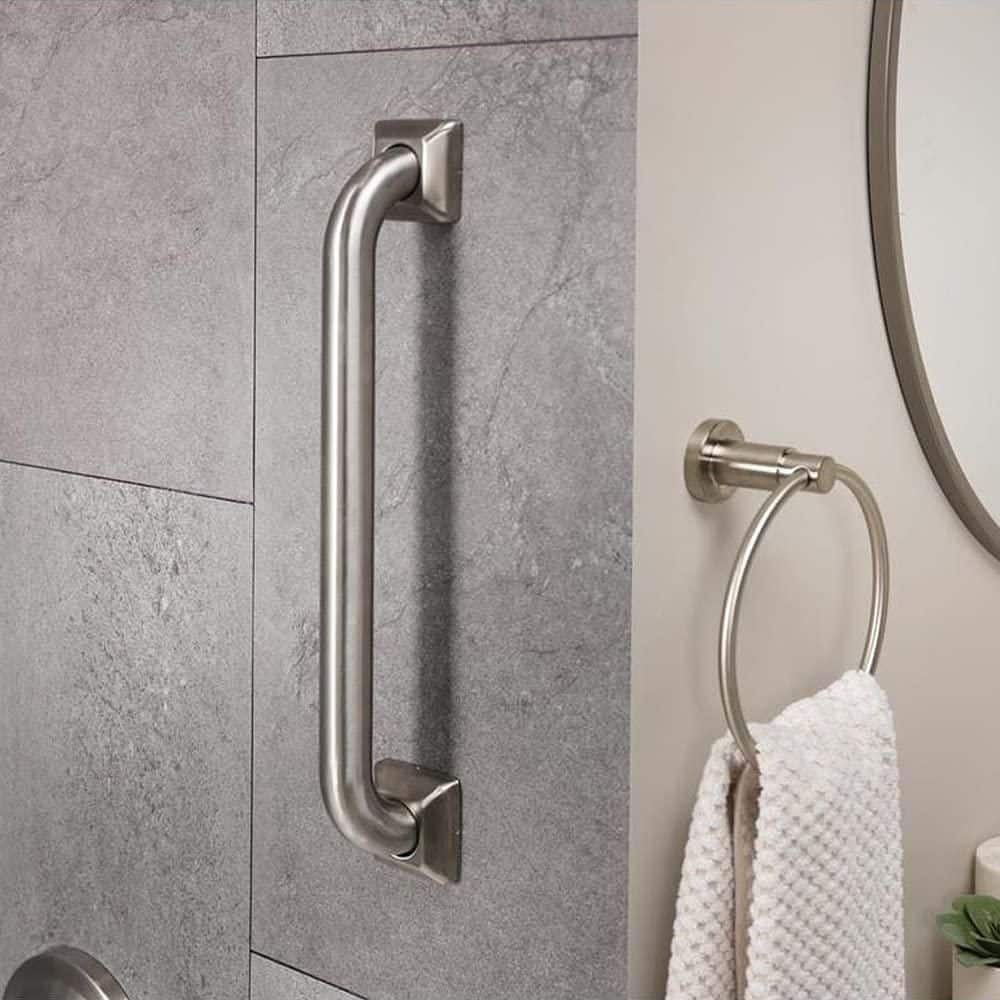 NVNOO 18in. Stainless Steel Bathroom Grab Bars for Handicap, Elderly, Disabled, Injury (1-Pack) (3)