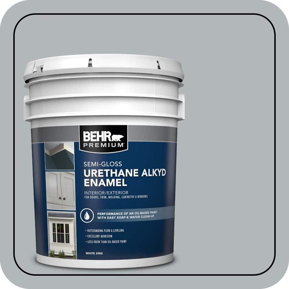 BEHR PREMIUM 5 gal. #N450-3 Meteor Shower Urethane Alkyd Semi-Gloss Enamel Interior/Exterior Paint