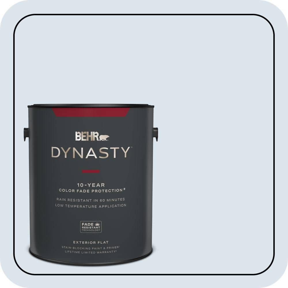 BEHR DYNASTY 1 gal. #600C-1 Mystic Light Flat Exterior Stain-Blocking Paint & Primer