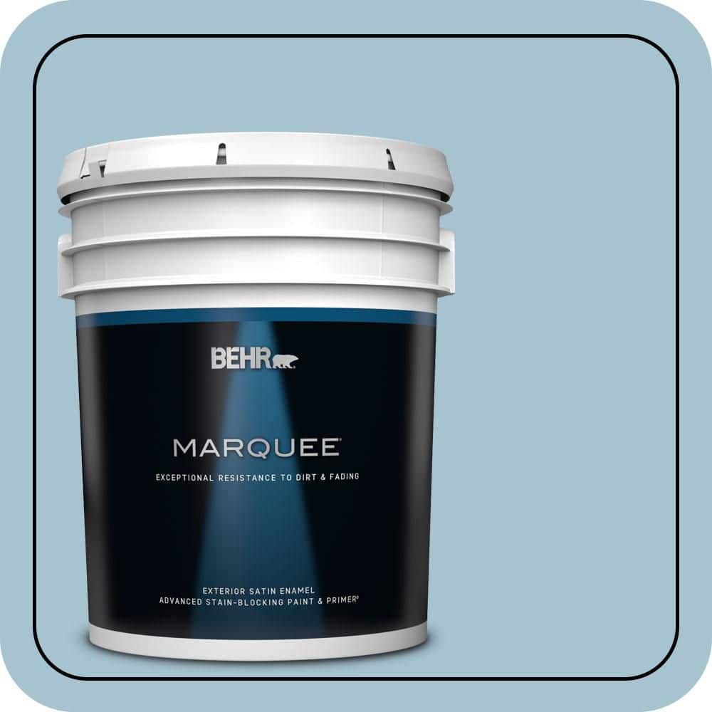 BEHR MARQUEE 5 gal. #550E-3 Viking Satin Enamel Exterior Paint & Primer