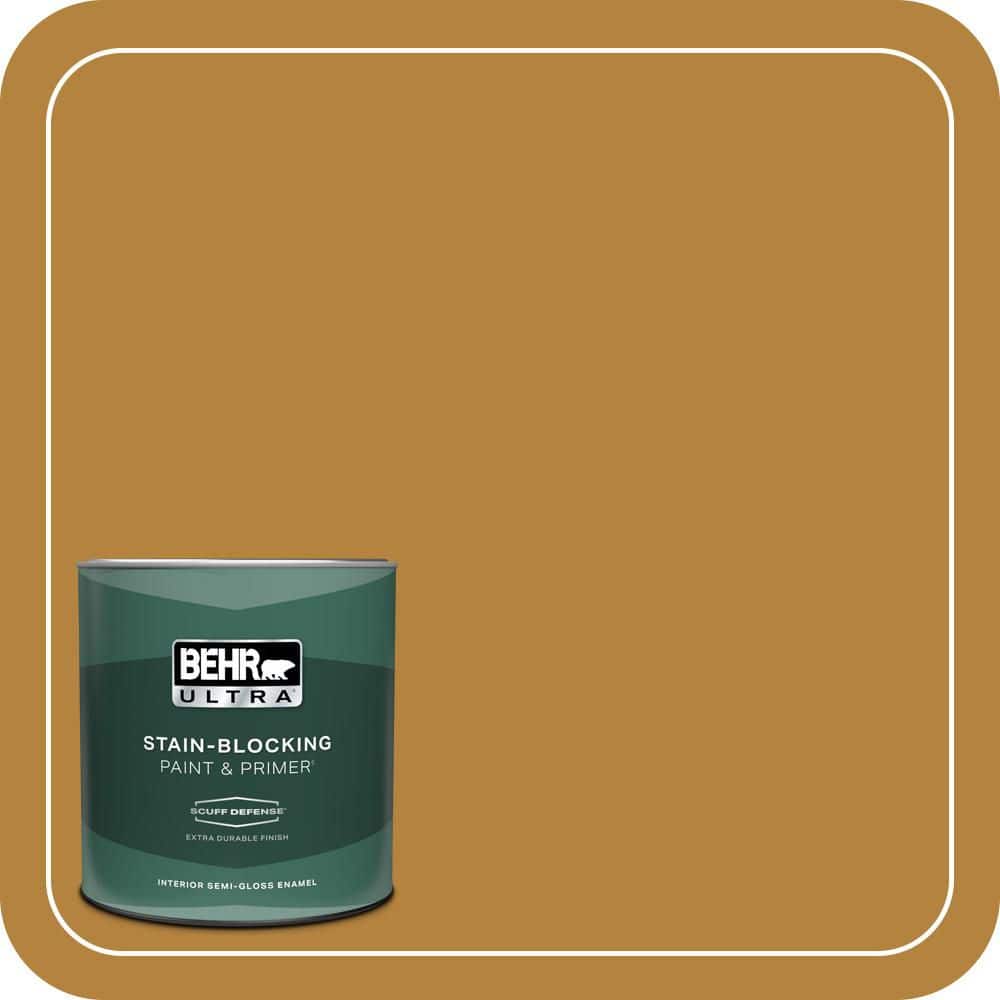 BEHR ULTRA 1 qt. #S-H-330 Honeysuckle Blast Extra Durable Semi-Gloss Enamel Interior Paint & Primer
