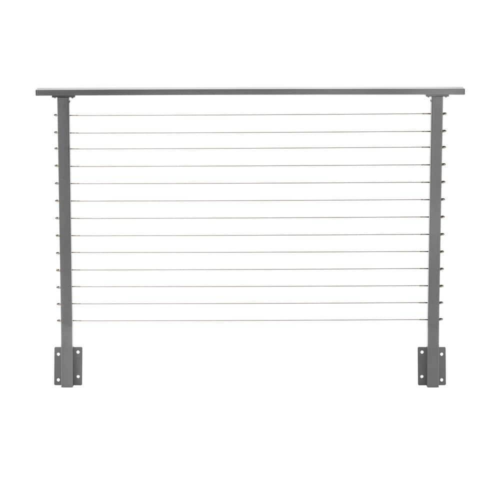 CityPost 6 ft. Deck Cable Railing, 42 in. Face Mount, Grey (1)