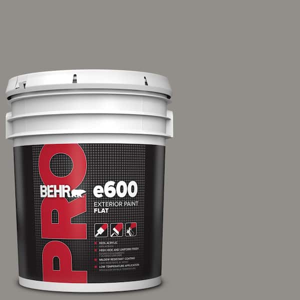 BEHR PRO 5 gal. #HDC-AC-19 Grant Gray Flat Exterior Paint (2)
