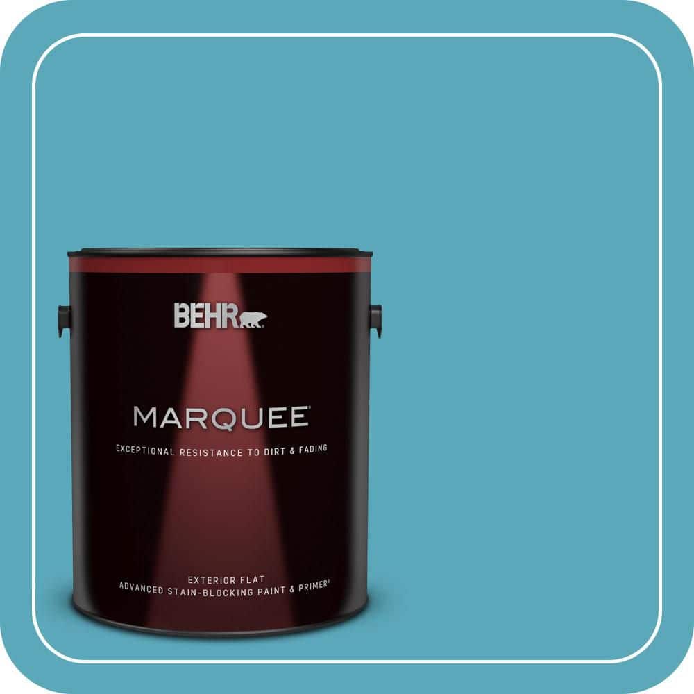 BEHR MARQUEE 1 gal. #T15-11 Sonic Blue Flat Exterior Paint & Primer