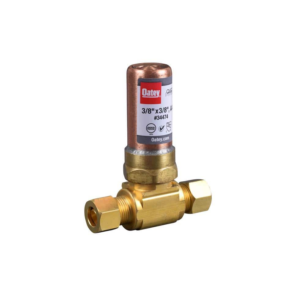 Oatey Quiet Pipes 3/8 in. O.D. Brass Compression Tee AA Hammer Arrestor (4)