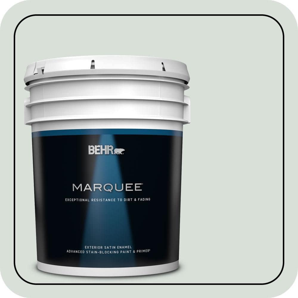 BEHR MARQUEE 5 gal. #N420-1 Juniper Breeze Satin Enamel Exterior Paint & Primer