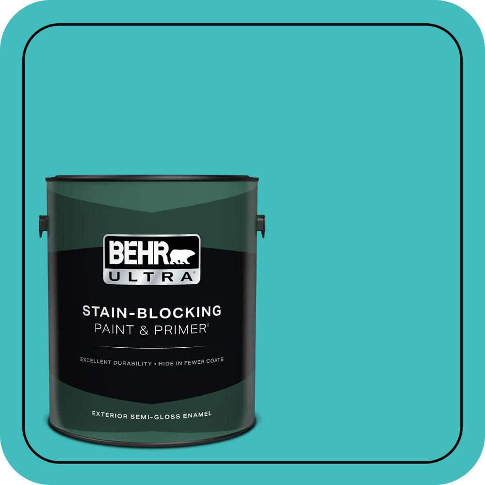 BEHR ULTRA 1 gal. #P460-4 Lagoon Rock Semi-Gloss Enamel Exterior Paint & Primer