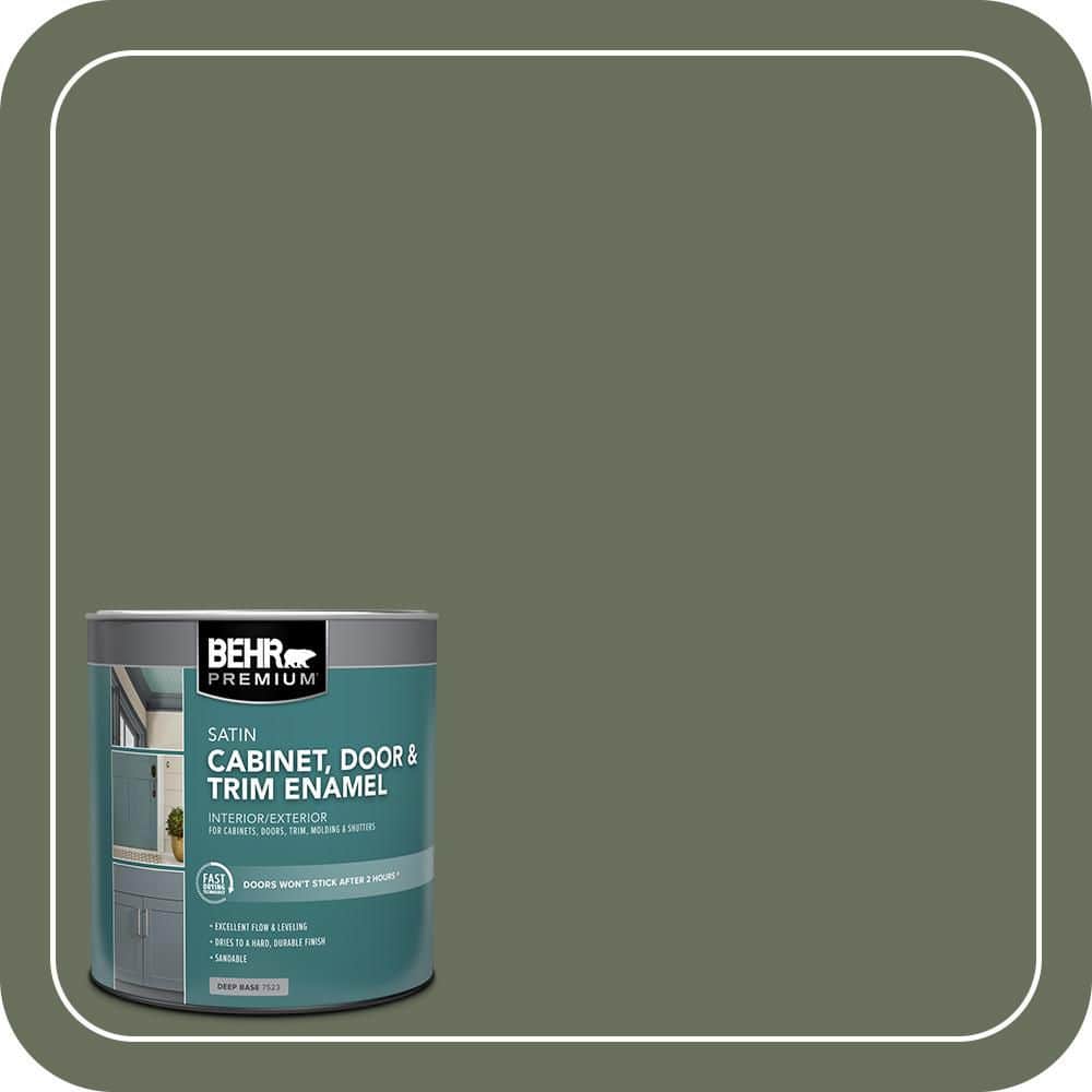 BEHR PREMIUM 1 qt. #N390-6 Laurel Garland Satin Enamel Interior/Exterior Cabinet, Door & Trim Paint
