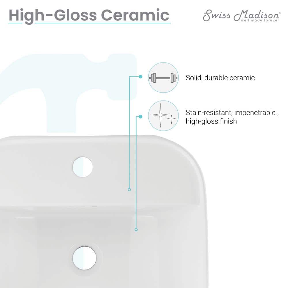Swiss Madison Carre 17.5 in. Ceramic Square Wall Mount Bathroom Vessel Sink in Glossy White (3)